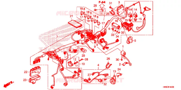 CABLAGEM/BATERIA Honda ATV 500 FOURTRAX 2016  TRX500FA6G