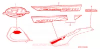 EMBLEMA/FAIXA (SL230V/W) para Honda SL 230 With speed warning light 1998