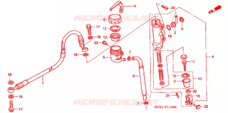 BOMBA PRINCIPAL TRASEIRA CILINDRO Honda MOTO 230 SL 1998  SL230W