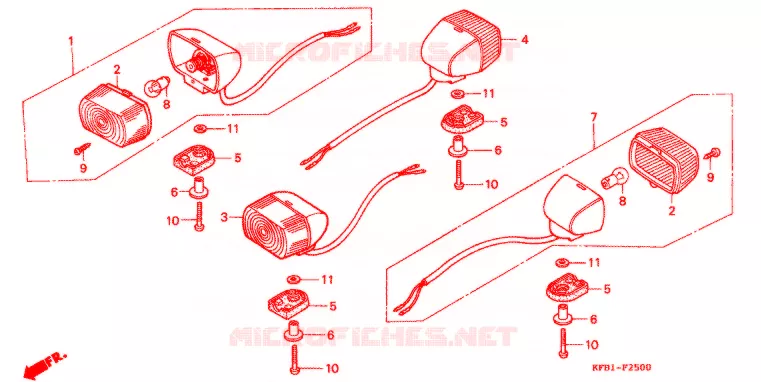 PISCA(2) Honda MOTO 230 SL 1998  SL230W