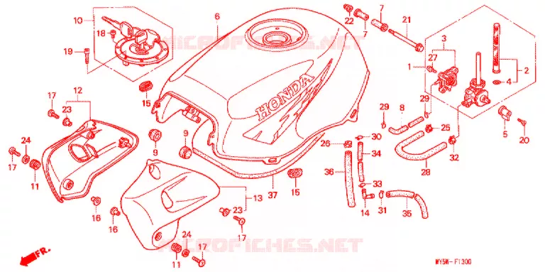 DEPOSITO COMBUSTIVEL Honda MOTO 500 CB 1999  CB500X