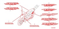 EMBLEMA/FAIXA (BC1256/7/M6/M7/MC6/MC7) para Honda BIZ 125 PEDAL ARRANQUE UNICAMENTE 2007