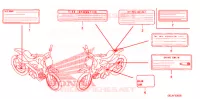 ETIQUETA CUIDADO(1) para Honda CRF 50 2007