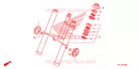 FORQUILHA FRENTE para Honda CRF 50 2007