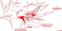EMBLEMA/FAIXA (3) para Honda CBR 1000 RR VICTORY RED 2011
