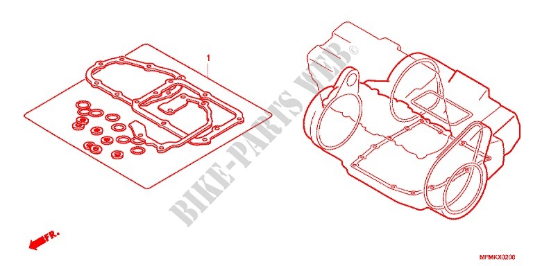 KIT B JUNTAS para Honda CB 400 SUPER FOUR ABS VTEC REVO Color Order Plan Wheel Color 2011