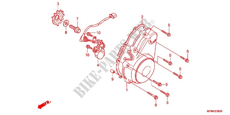 TAMPA GERADOR para Honda CB 400 SUPER FOUR VTEC REVO Color Order Plan Wheel Color 2011