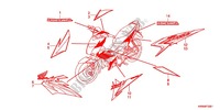 EMBLEMA/FAIXA (AFP110KCSB) para Honda WAVE DASH 110, Kick start 2011