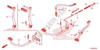 DESCANCO CENTRAL/PEDAL TRAVAOES para Honda FUTURE 125 Casted wheels, Rear brake disk 2013