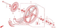 RODA DA FRENTE (AFS125MCS/MCR) para Honda FUTURE 125 Casted wheels, Rear brake disk 2012