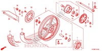 RODA TRASEIRA (AFS125MCR) para Honda FUTURE 125 Casted wheels, Rear brake disk 2012