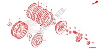 EMBRAIAGEM para Honda FUTURE 125 Casted wheels, Rear brake disk 2013