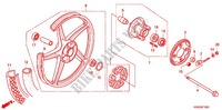 RODA TRASEIRA (AFX110CS/MCS) para Honda WAVE 110 Casted wheels, Kick start 2011