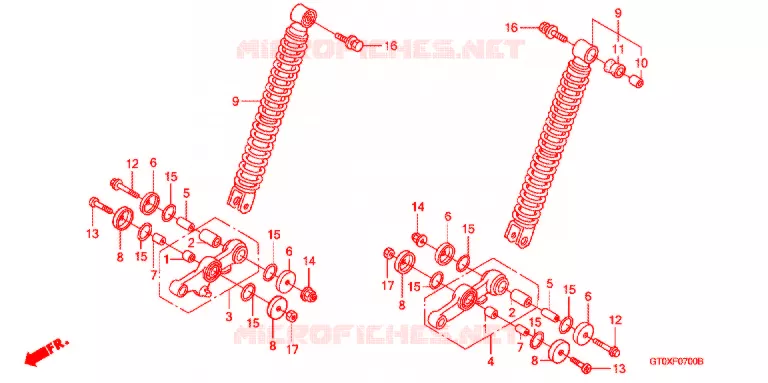 AMORTECEDOR DIANTEIRO Honda MOTO 70 CUB 1999  C70DX