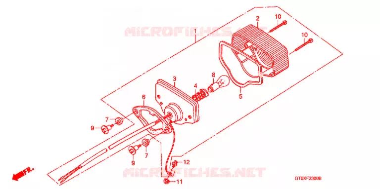 FAROLIM TRASEIRO (D) Honda MOTO 70 CUB 1999  C70DX