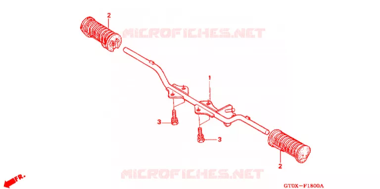 POUSA-PES/BRACO DE CONTRA-GOLPE/ PEDAL MUDANCAS Honda MOTO 90 CUB 2001  C90CM1