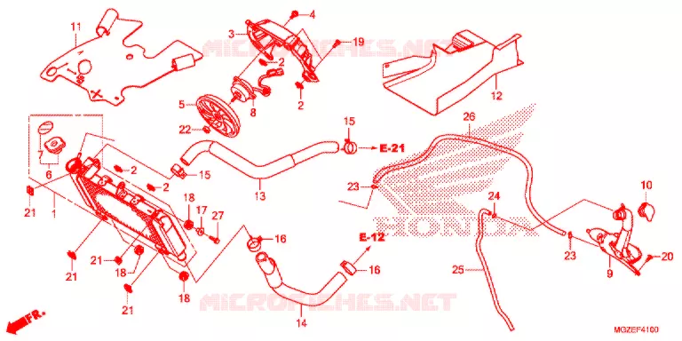 RADIADOR Honda MOTO 400 CB 2014  CB400FE
