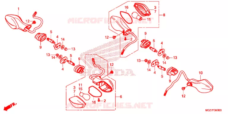 PISCA(2) Honda MOTO 400 CB 2015  CB400XAE