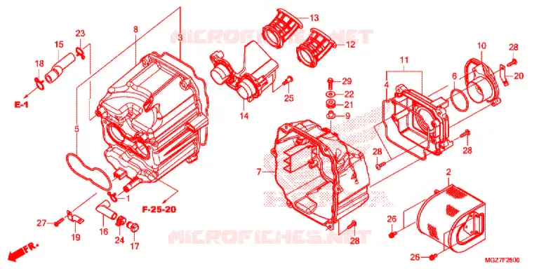 TAMPA FRENTE/FILTRO AR Honda MOTO 400 CB 2021  WH400A