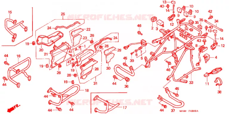 RESGUARDO MOTOR Honda MOTO 1500 GOLD-WING 1997  GL1500AV