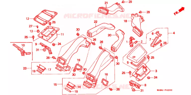 CONDUTA AR Honda MOTO 1500 GOLD-WING 1996  GL1500IT