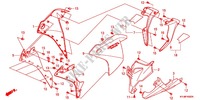 CAPO MEDIO/CARENAGEM INFERIOR para Honda CBR 250 R ABS RED 2011