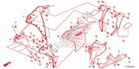 CAPO MEDIO/CARENAGEM INFERIOR para Honda CBR 250 R ABS RED 2011