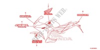 EMBLEMA/FAIXA (AC,CM,2AC,2CM) para Honda CBR 250 R RED 2011