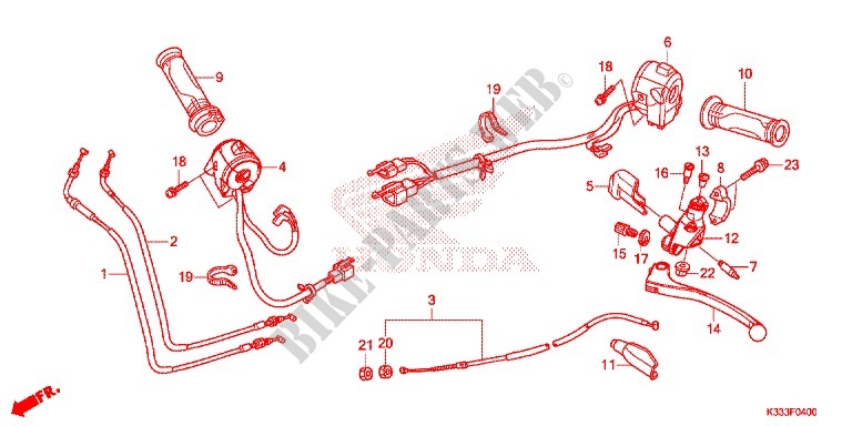 MANETE/INTERRUPTOR/CABO(1) para Honda CBR 250 R REPSOL 5MA 2015