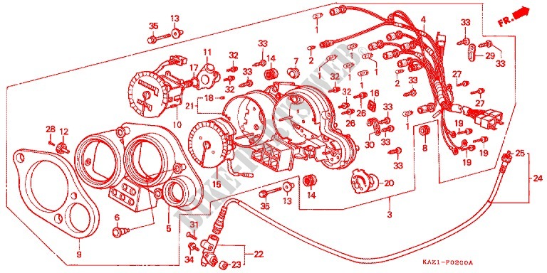 INSTRUMENTOS COMBINADOS para Honda CBR 250 RR 1995