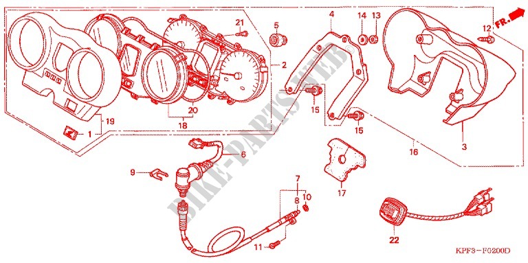INSTRUMENTOS COMBINADOS para Honda CBX 250 TWISTER 2LA 2009