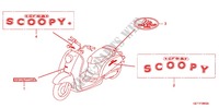 EMBLEMA/FAIXA (1) para Honda 50 CREA SCOOPY i SPECIAL 2003