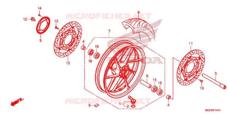 RODA DA FRENTE Honda MOTO 1100 CB 2017  CB1100NAH