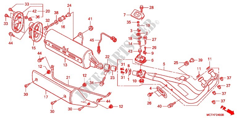 SILENCIADOR ESCAPE(2) para Honda SILVER WING 600 GT ABS 2013