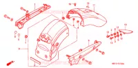 GUARDA LAMAS TRASEIRO/CALHA PEGA para Honda VALKYRIE 1500 F6C INTERSTATE 2000