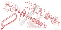 SUPERFICIE SECUNDARIA para Honda 50 METROPOLITAN BLACK/RED 2013
