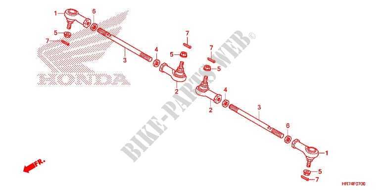 PONTEIRA DIRECCAO para Honda FOURTRAX 420 RANCHER 4X4 DCT IRS CAMO 2015