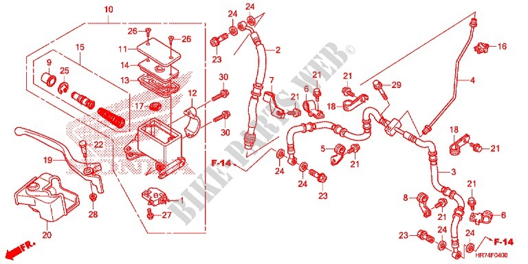 TRAVAO FR.BOMBA PRINCIPAL para Honda FOURTRAX 420 RANCHER 4X4 DCT IRS CAMO 2015
