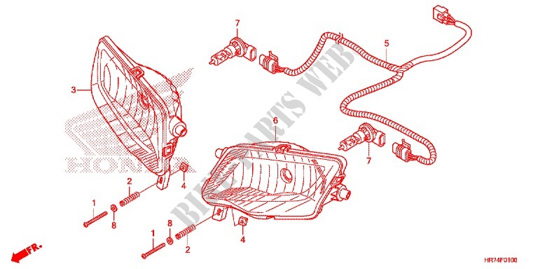FAROL para Honda FOURTRAX 420 RANCHER 4X4 DCT IRS 2015