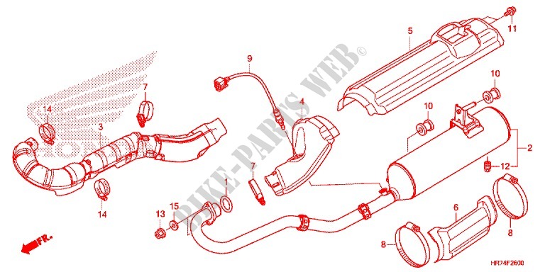 SILENCIADOR ESCAPE(2) para Honda FOURTRAX 420 RANCHER 4X4 DCT IRS EPS 2015