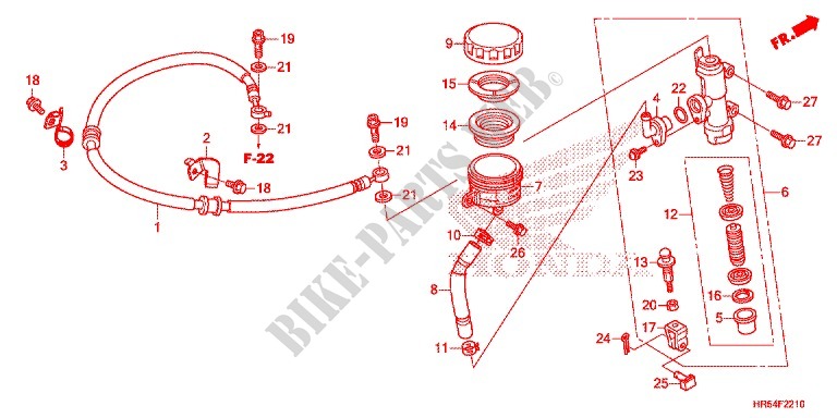 BOMBA PRINCIPAL TRASEIRA CILINDRO para Honda FOURTRAX 500 FOREMAN RUBICON 4X4 IRS EPS 2017