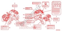 ETIQUETA CUIDADO(1) para Honda FOURTRAX 500 RUBICON IRS EPS 2017
