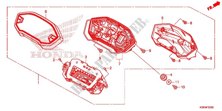 INSTRUMENTOS COMBINADOS para Honda MSX 125 2017