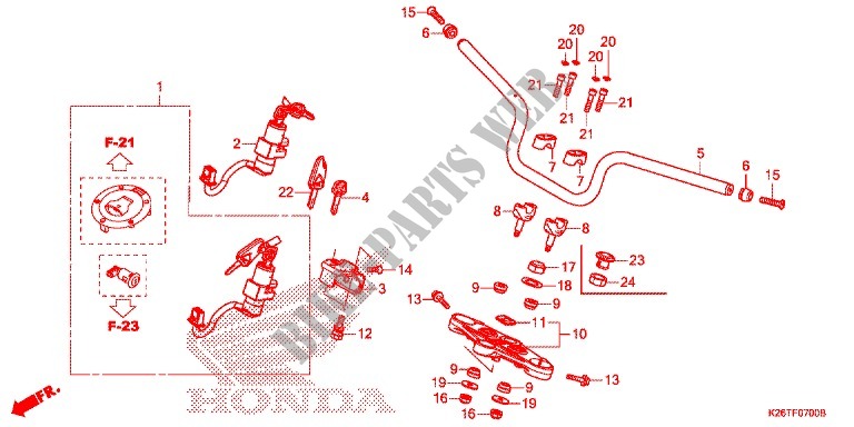 PUNHO GUIADOR para Honda GROM 125 SF 2016