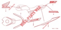 EMBLEMA/FAIXA (SF3 6J/YF) para Honda CB 400 SUPER FOUR SOLID COLOR 2001