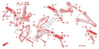 POUSA PES/BRACO DE CONTRA GOLPE/ PEDAL MUDANCAS para Honda CBR 1000 RR FIREBLADE REPSOL 2011