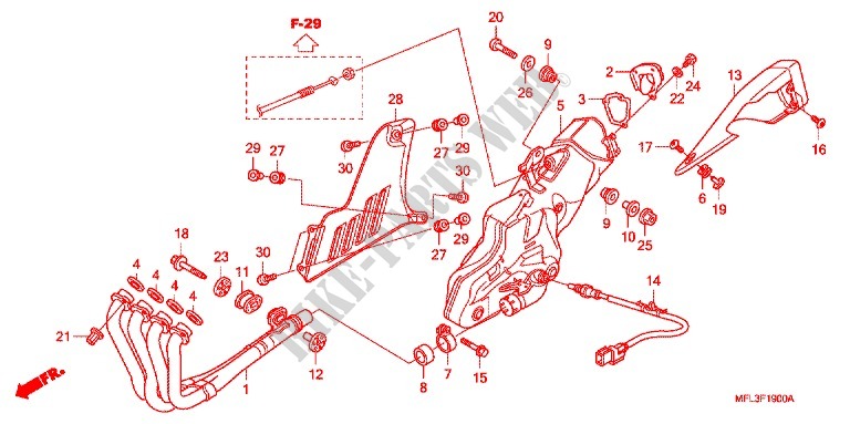 SILENCIADOR ESCAPE(2) para Honda CBR 1000 RR FIREBLADE REPSOL 2011