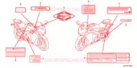 ETIQUETA CUIDADO(1) para Honda CBR 1000 S ABS 2014