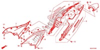 TAMPA LATERAL/CARENAGEM TRASEIRA para Honda CBR 500 R ABS RED 2013