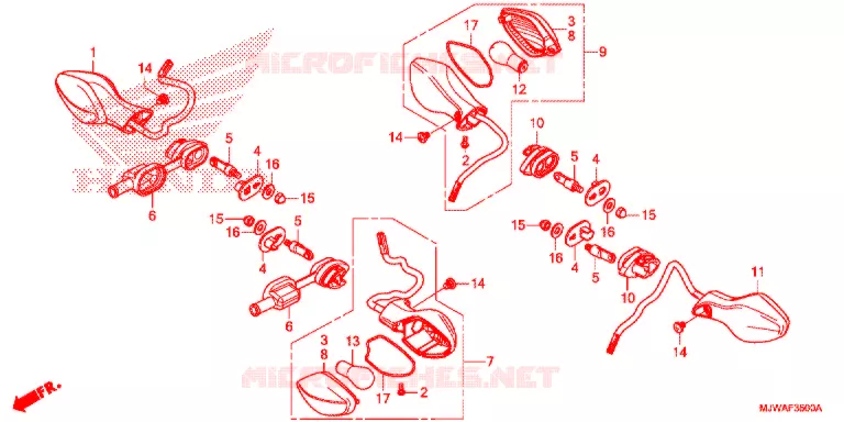 PISCA(2) Honda MOTO 500 CBR 2016  CBR500RG